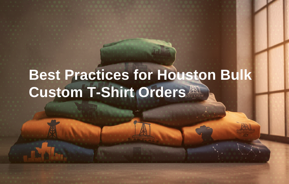 bulk custom t-shirts Houston illustration