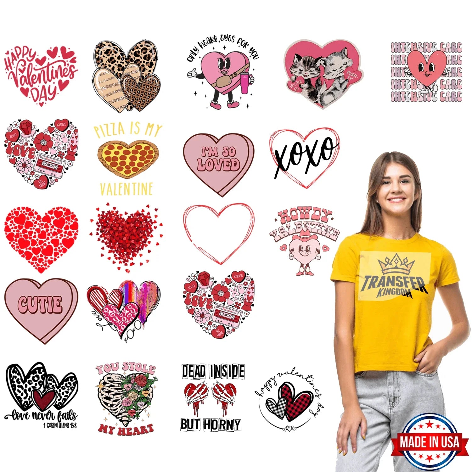 Valentine's Day Premade Gang Sheets
