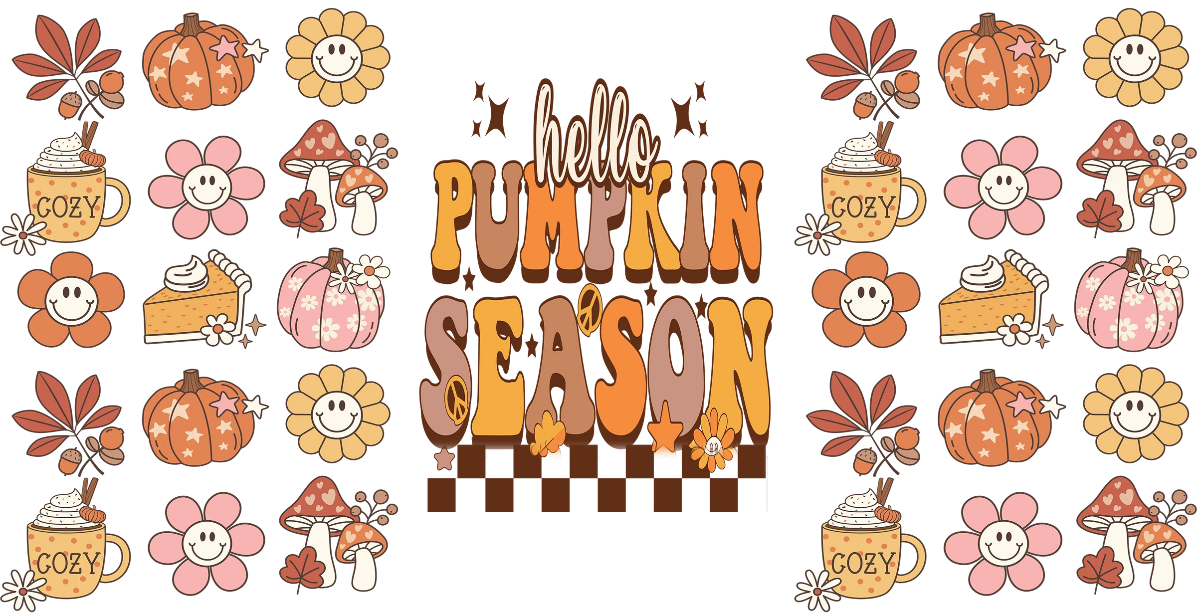 Fall UV DTF Cup Wrap Stickers