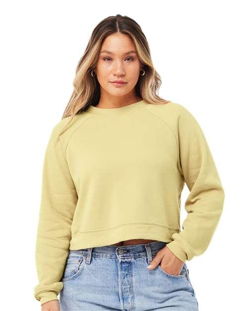 Women's Crop Raglan Crewneck Sweatshirt - 7505