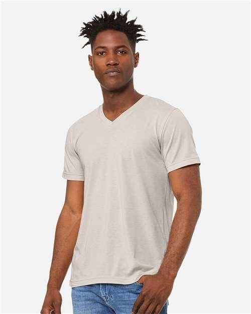 Unisex Heather CVC V-Neck Tee - XS - Transfer Kingdom