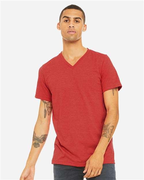 Unisex Heather CVC V-Neck Tee - XS - Transfer Kingdom