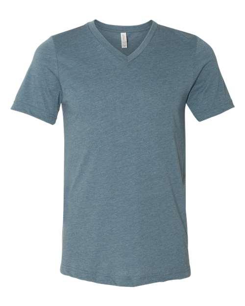 Unisex Heather CVC V-Neck Tee - XS - Transfer Kingdom