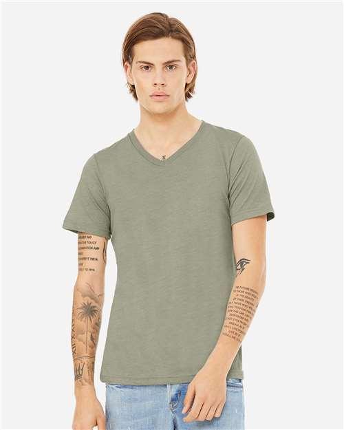 Unisex Heather CVC V-Neck Tee - XS - Transfer Kingdom
