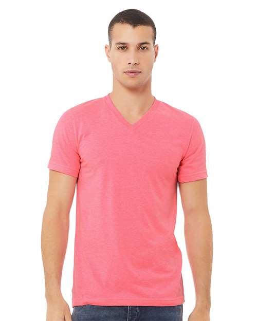 Unisex Heather CVC V-Neck Tee - XS - Transfer Kingdom