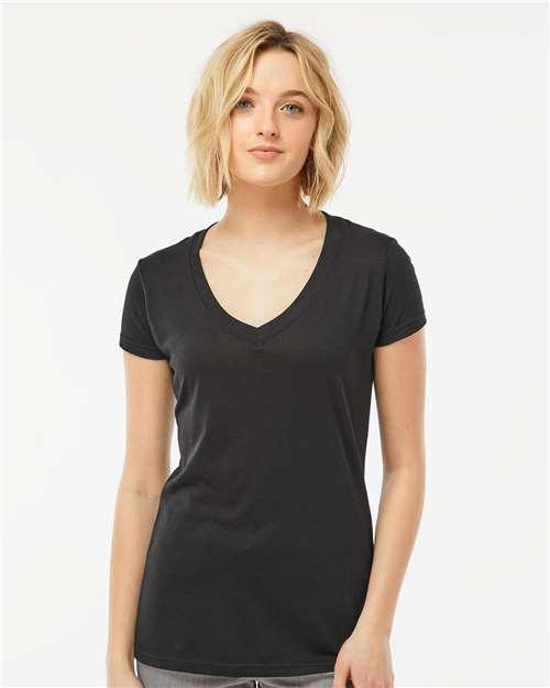 Women's Poly-Rich V-Neck T-Shirt - 244