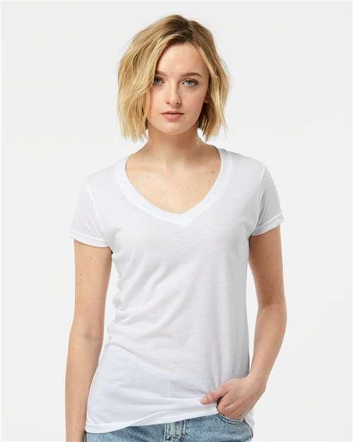 Women's Poly-Rich V-Neck T-Shirt - 244