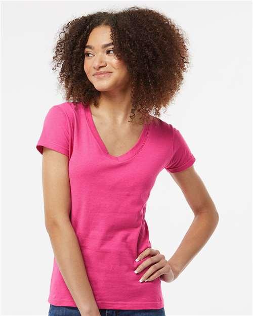 Women's Fine Jersey V-Neck T-Shirt - 214