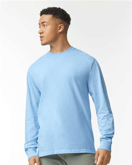 Garment-Dyed Heavyweight Long Sleeve T-Shirt - S - Transfer Kingdom