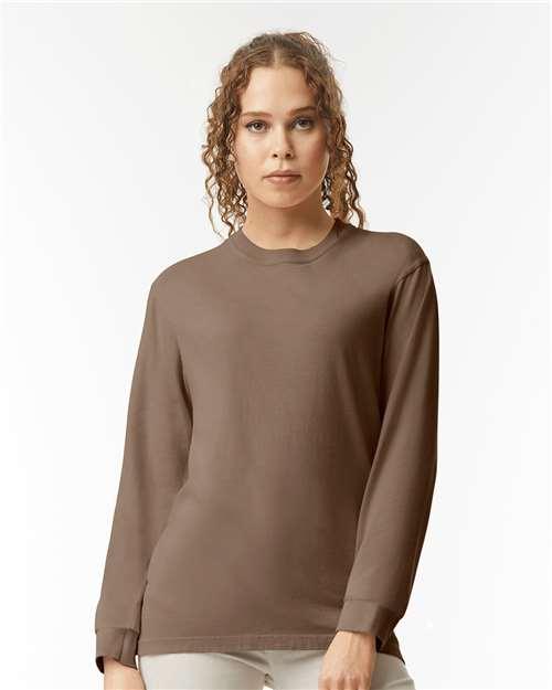 Garment-Dyed Heavyweight Long Sleeve T-Shirt - S - Transfer Kingdom