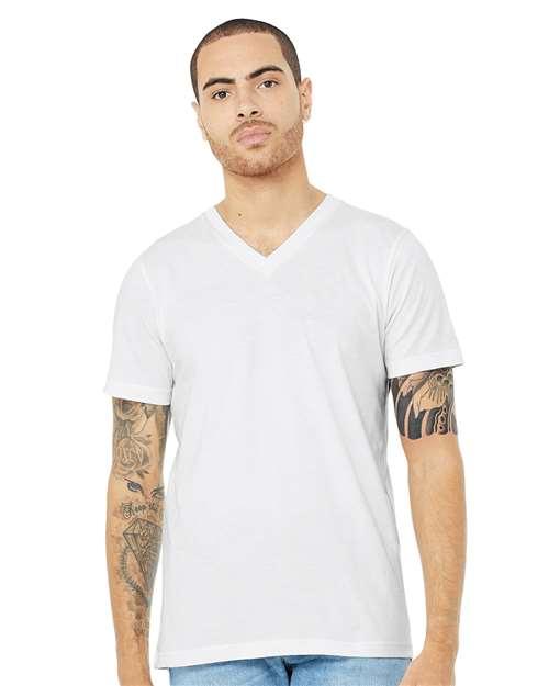 Unisex Heather CVC V-Neck Tee - XS - Transfer Kingdom