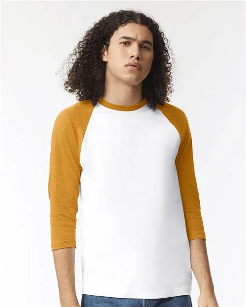 Unisex CVC Three-Quarter Sleeve Tee - 2003CVC