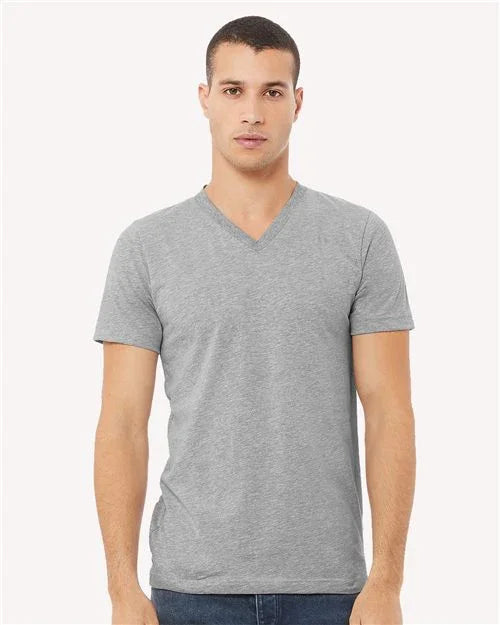 Unisex Heather CVC V-Neck Tee - XS - Transfer Kingdom
