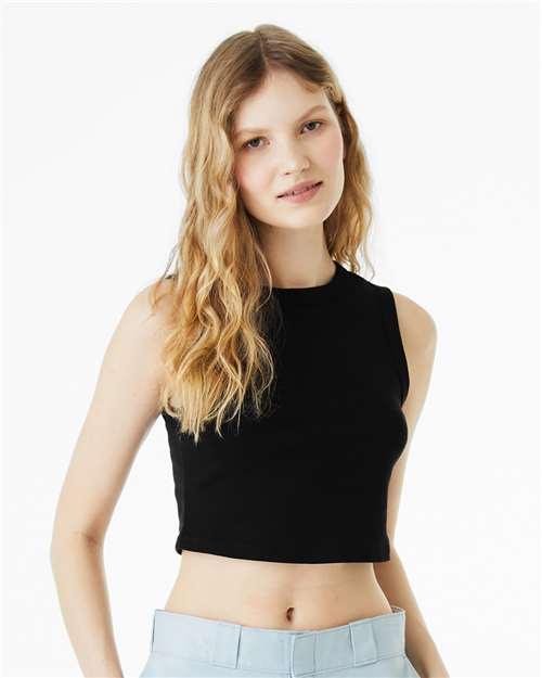 Women's Micro Rib Muscle Crop Tank - 1013