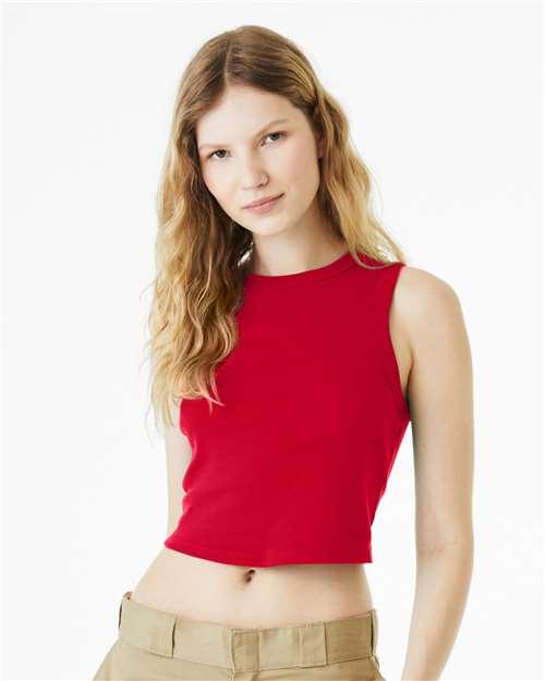 Women's Micro Rib Muscle Crop Tank - 1013
