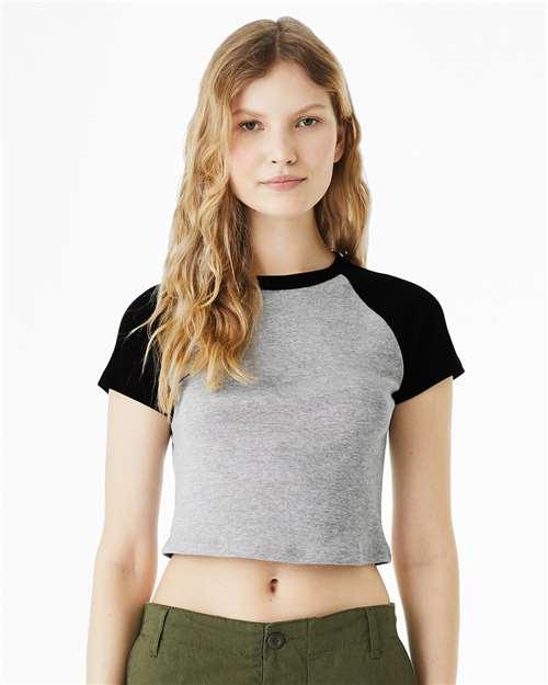 Women's Micro Rib Raglan Baby Tee - 1201