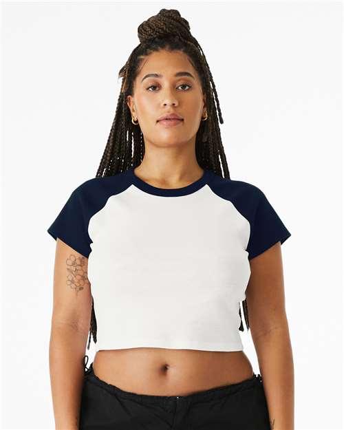 Women's Micro Rib Raglan Baby Tee - 1201