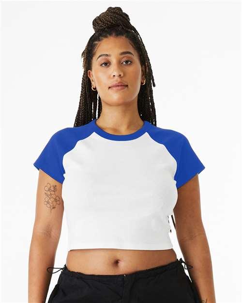 Women's Micro Rib Raglan Baby Tee - 1201