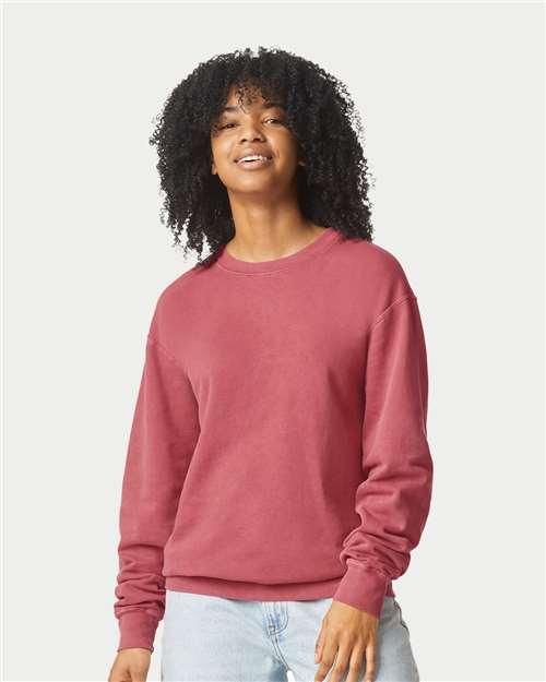 Unisex Garment-Dyed Lightweight Fleece Crewneck Sweatshirt - Transfer Kingdom