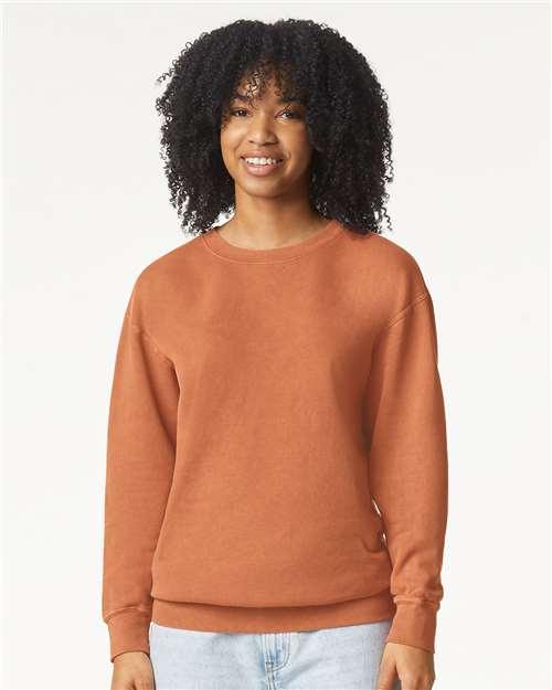 Unisex Garment-Dyed Lightweight Fleece Crewneck Sweatshirt - Transfer Kingdom
