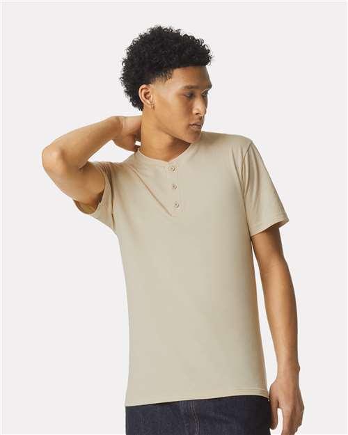 Unisex CVC Henley Tee - 2004CVC
