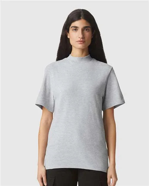 Unisex Pique Mockneck Tee - 1PQ