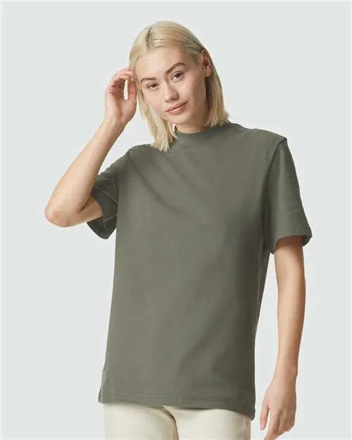 Unisex Pique Mockneck Tee - 1PQ