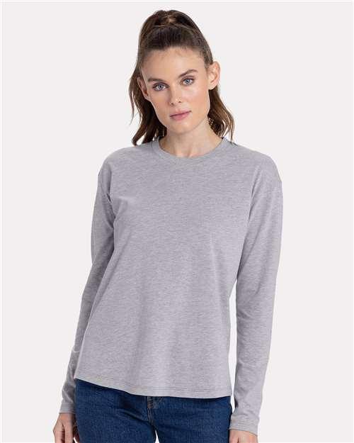 Women's Cotton Relaxed Long Sleeve T-Shirt - 3911