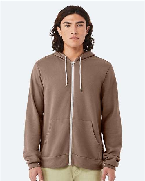 Unisex Sponge Fleece Full-Zip Hoodie Sweatshirt - 3739