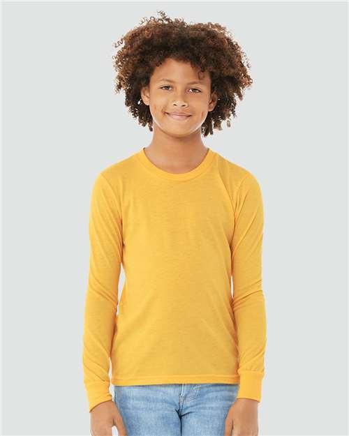 Youth Heather CVC Long Sleeve Tee - 3501YCVC