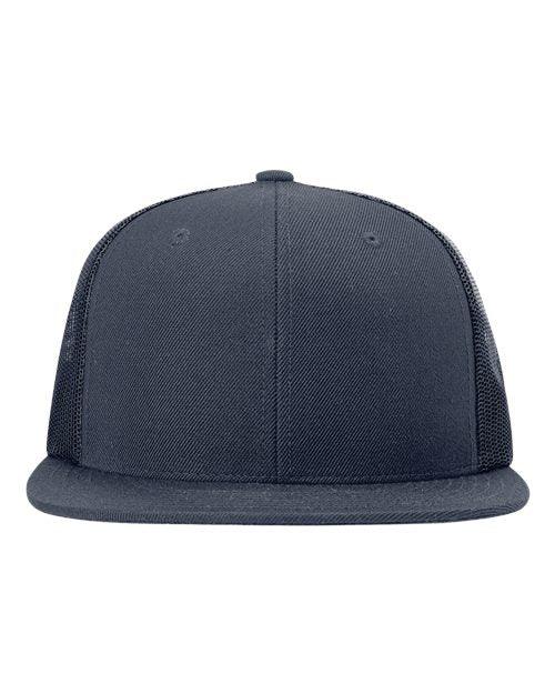 Wool Blend Flat Bill Trucker Cap - 511