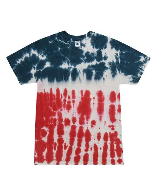 Youth Multi-Color Tie-Dyed T-Shirt - 1000Y