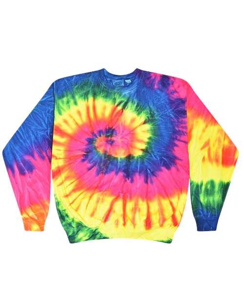 Unisex Tie-Dyed Fleece Crewneck Sweatshirt - 8100