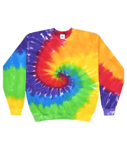 Unisex Tie-Dyed Fleece Crewneck Sweatshirt - 8100