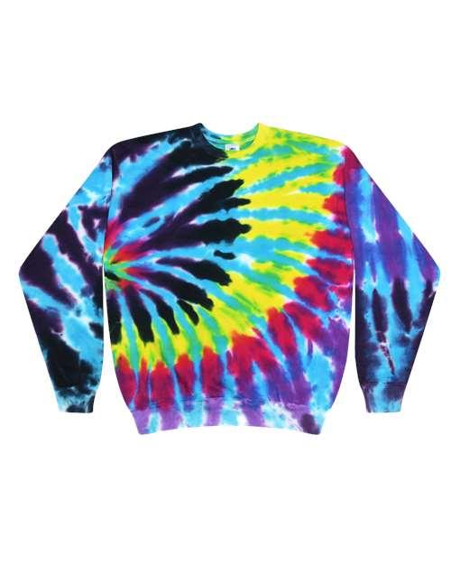 Unisex Tie-Dyed Fleece Crewneck Sweatshirt - 8100