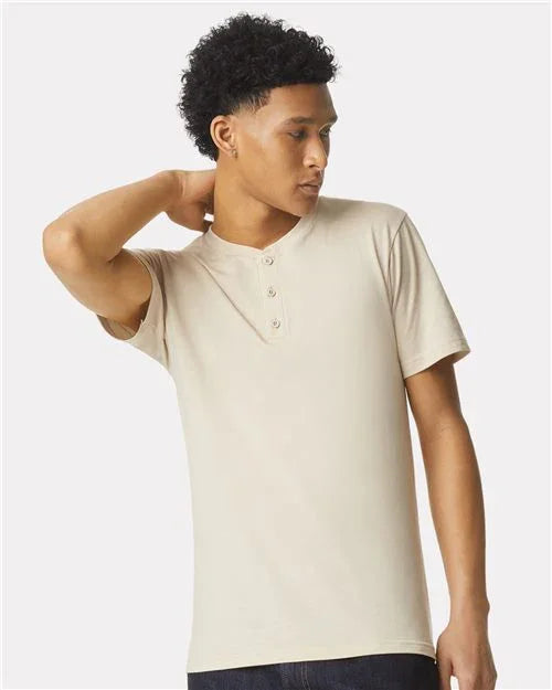 Unisex CVC Henley Tee - 2004CVC