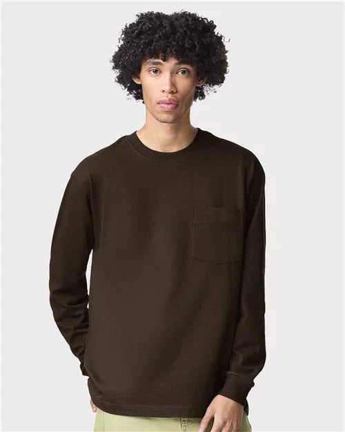 Unisex Super Heavyweight Long Sleeve Pocket Tee - 9410