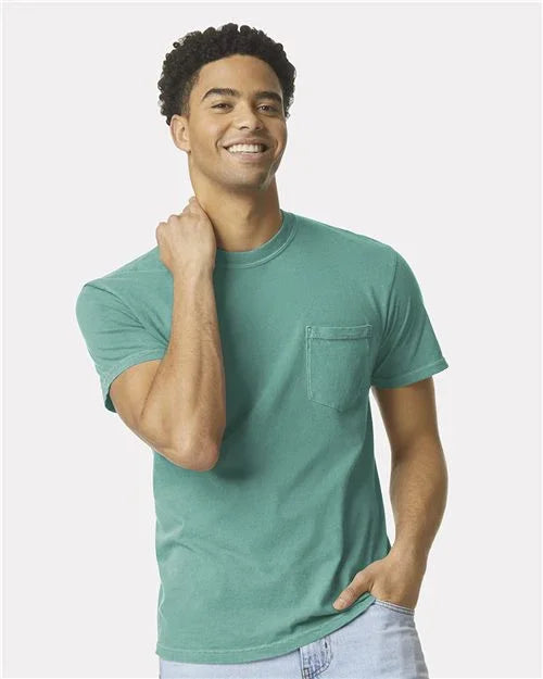 Garment-Dyed Heavyweight Pocket T-Shirt - S - Transfer Kingdom