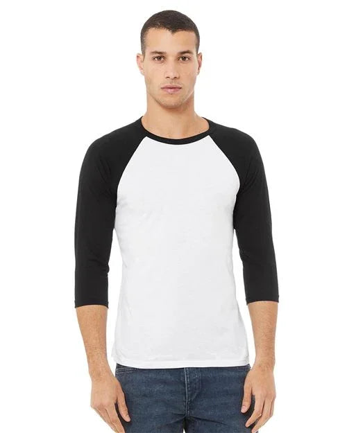 Unisex Three-Quarter Sleeve Baseball Tee - 3200