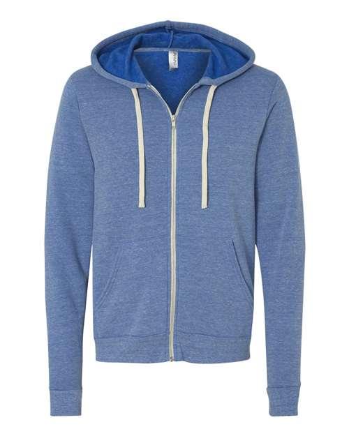 Unisex Triblend Sponge Fleece Full-Zip Hoodie Sweatshirt - 3909