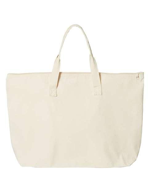 Tote with Top Zippered Closure - 8863