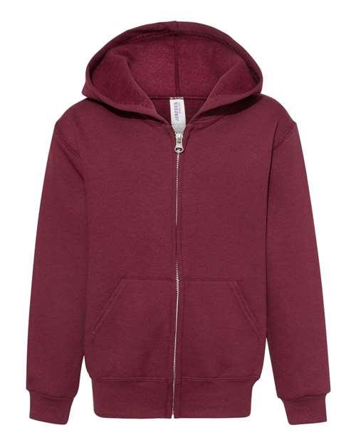 Youth NuBlend® Full-Zip Hooded Sweatshirt - 993BR