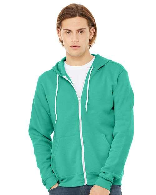 Unisex Sponge Fleece Full-Zip Hoodie Sweatshirt - 3739