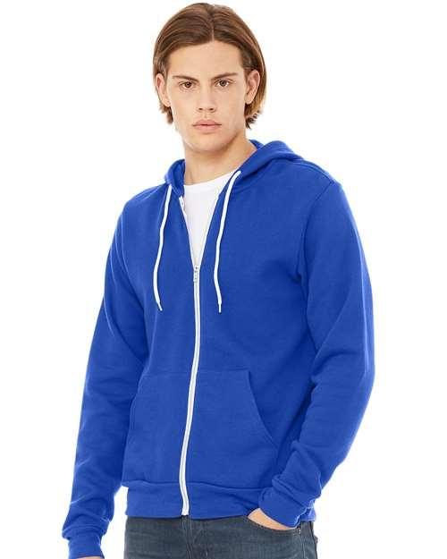 Unisex Sponge Fleece Full-Zip Hoodie Sweatshirt - 3739