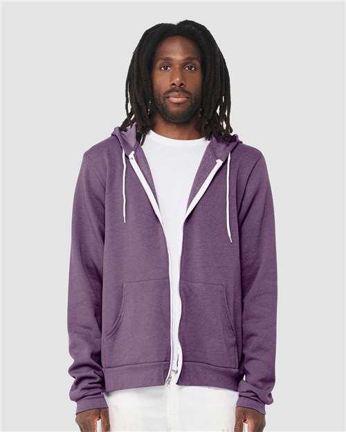 Unisex Sponge Fleece Full-Zip Hoodie Sweatshirt - 3739