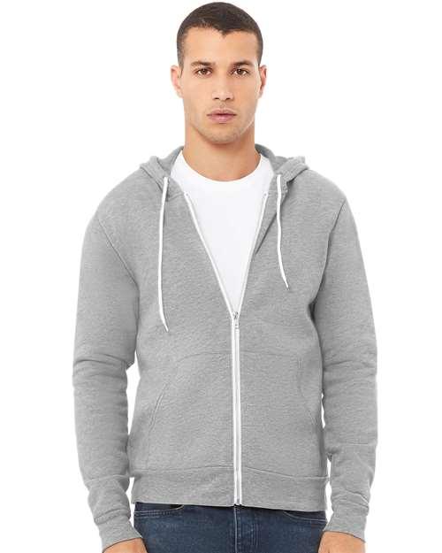 Unisex Sponge Fleece Full-Zip Hoodie Sweatshirt - 3739