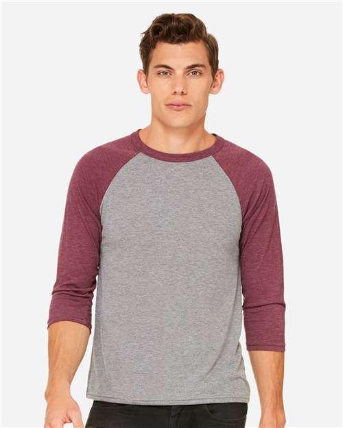Unisex Three-Quarter Sleeve Baseball Tee - 3200