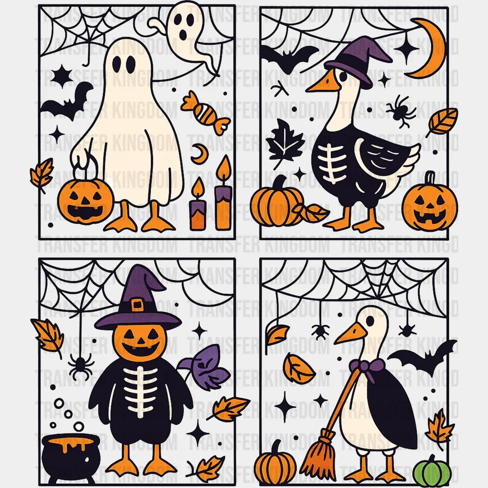 4 Frame Goose Design Halloween DTF Transfer