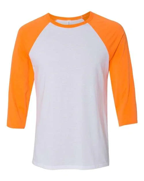 Unisex Three-Quarter Sleeve Baseball Tee - 3200