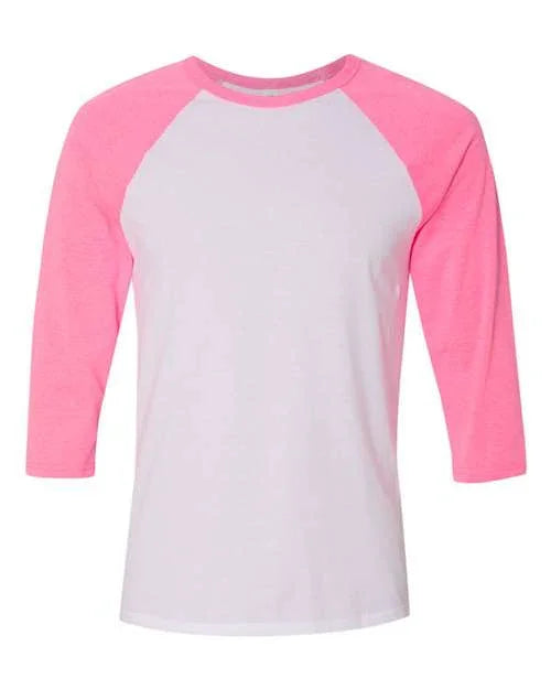 Unisex Three-Quarter Sleeve Baseball Tee - 3200